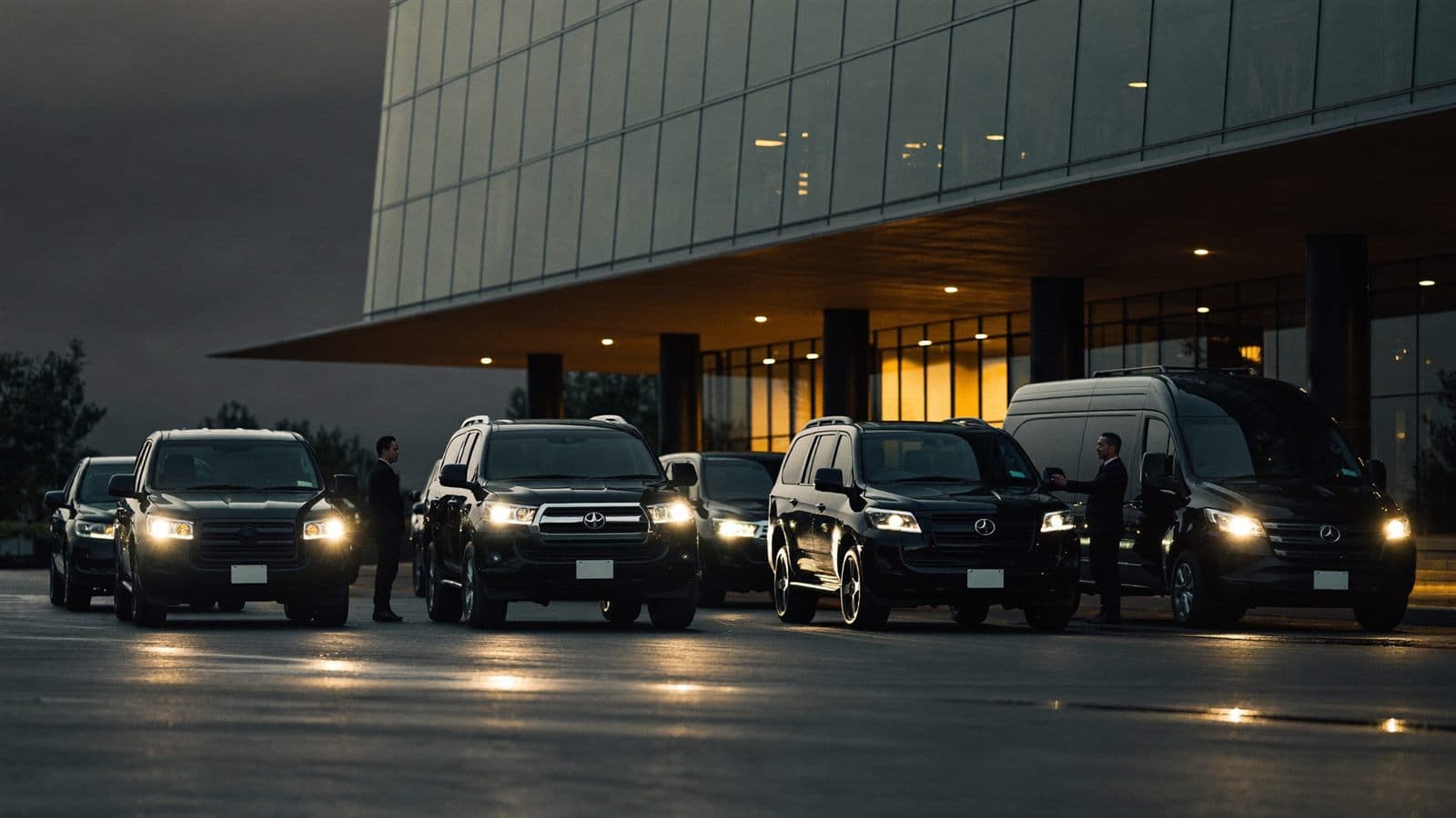 A fleet of vehicles ready for bookings